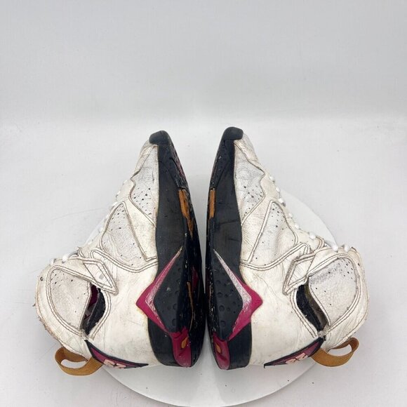 Vintage Nike Air Jordan Retro 7 Cardinal Men Size 10 White Shoes Made In Korea - Picture 6 of 14